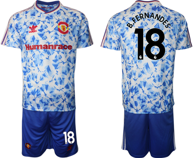 Men 2021 Manchester united adidas Human Race #18 soccer jerseys